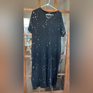 A Rare Bird black bleach distressed dress
